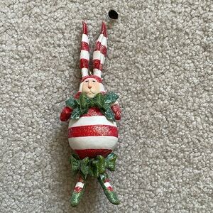 Department 56 - RARE RABBIT Ornament, Christmas Pajamas green